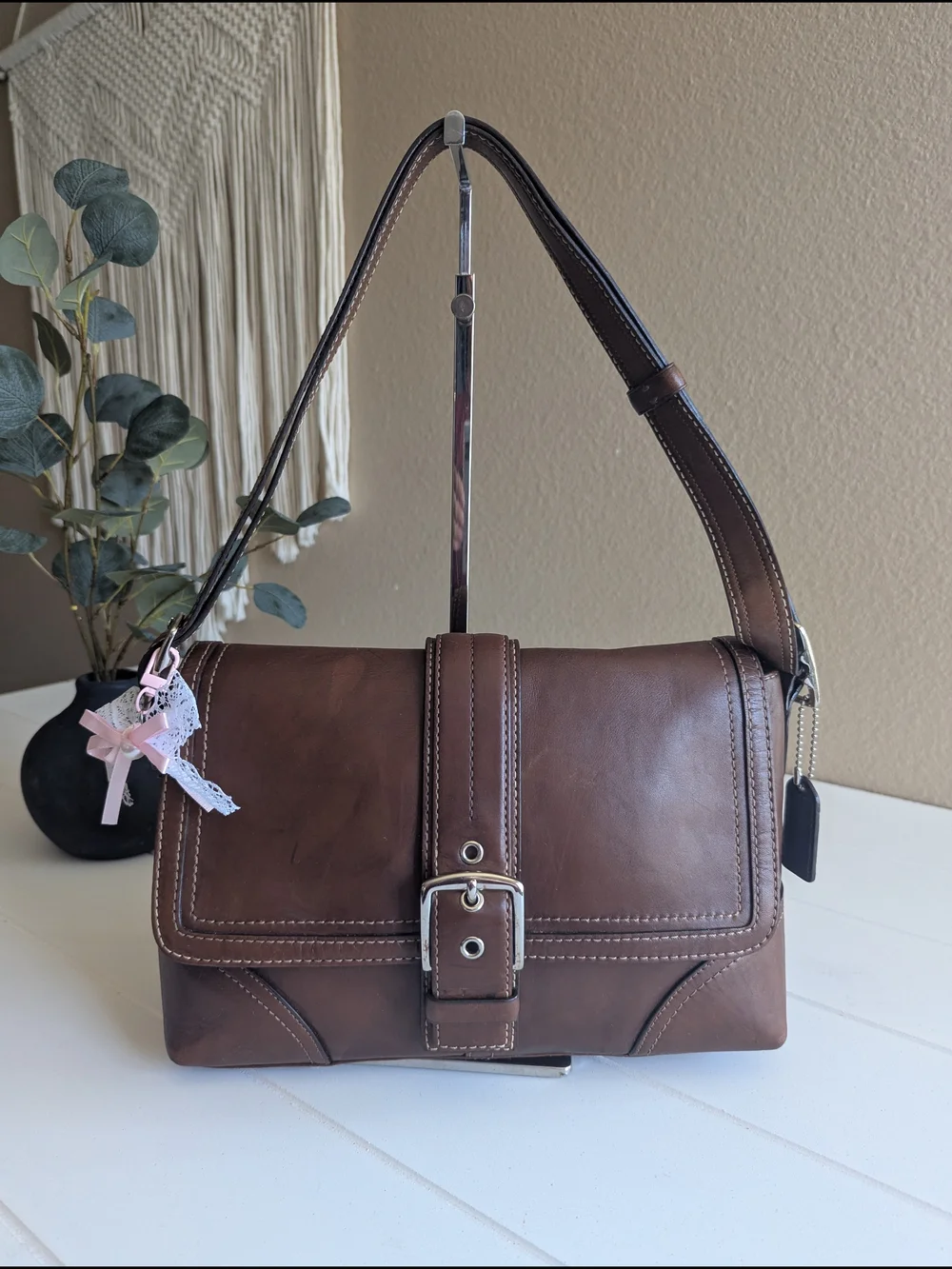 vintage Y2K Coach Hamptons Buckle Flap bag